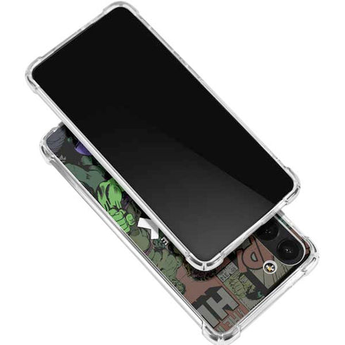 Marvel Classic Comics Hulk Fighter Vintage Galaxy S24 FE Clear Case